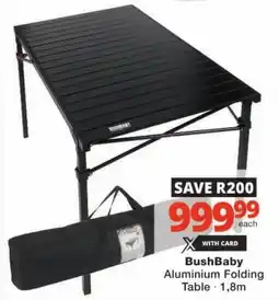 Checkers BushBaby Aluminium Folding Table offer