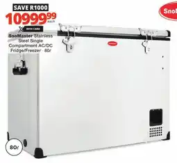 Checkers SnoMaster Stainless Steel Single Compartment AC/ DC Fridge/ Freezer offer