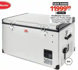 Checkers SnoMaster Stainless Steel Low Profile Single Compartment AC/ DC Fridge/ Freezer offer
