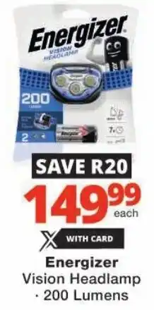 Checkers Energizer Vision Headlamp offer