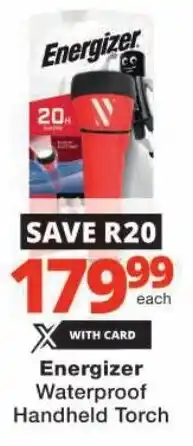Checkers Energizer Waterproof Handheld Torch offer
