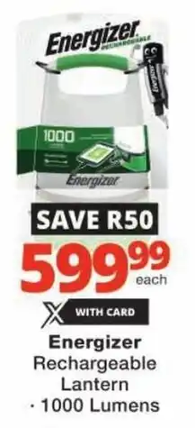 Checkers Energizer Rechargeable Lantern offer