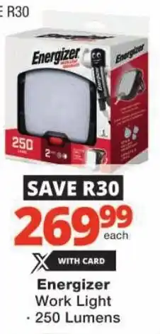 Checkers Energizer Work Light offer