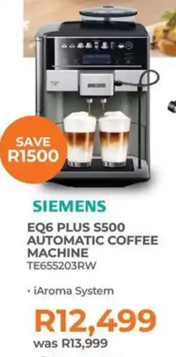 Kloppers Siemens eq6 plus s500 automatic coffee machine offer