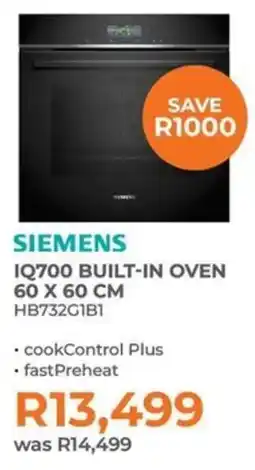 Kloppers Siemens iq700 built-in oven offer