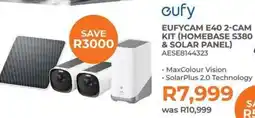Kloppers Eufycam e40 2-cam kit homebase s380 & solar panel offer