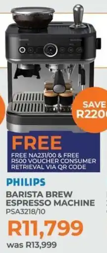 Kloppers Philips barista brew espresso machine offer