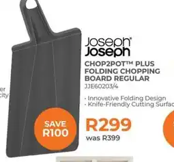 Kloppers Joseph Joseph chop2pot plus folding chopping board regular offer