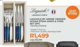 Kloppers Laguiole by andre verdier ocean steak knife & fork set offer