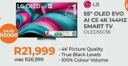 Kloppers LG 55" OLED Evo AI C5 4K 144Hz Smart TV offer