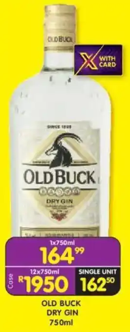 Shoprite Liquor Old buck dry gin offer