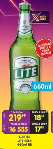 Shoprite Liquor Castle lite beer rb offer