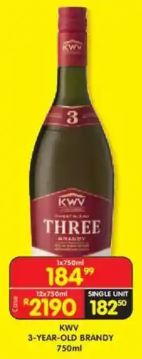 Shoprite Liquor Kwv 3-year-old brandy offer