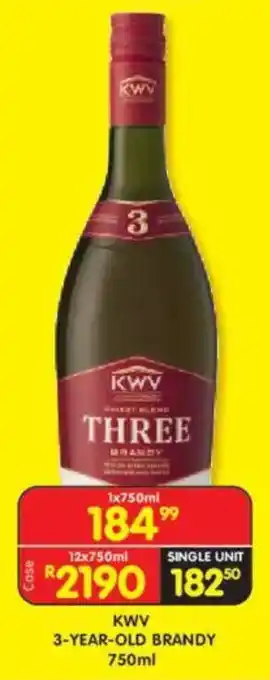 Shoprite Liquor Kwv 3-year-old brandy offer
