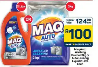 Pick n Pay Hypermarket Maq Auto Washing Powder 3kg or Auto Laundry Liquid 2 Litre offer