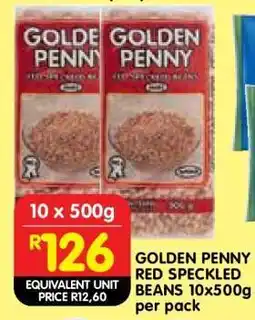 Shoprite GOLDEN PENNY RED SPECKLED BEANS 10x500g per pack offer