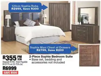 OK Furniture 2-Piece Sophia Bedroom Suite offer
