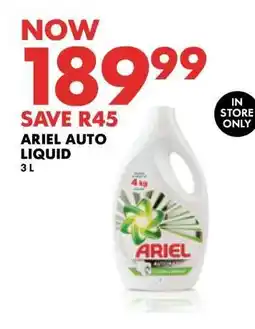 Woolworths ARIEL AUTO LIQUID 3 L offer