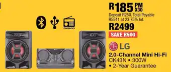 OK Furniture LG 2.0-Channel Mini Hi-Fi CK43N offer