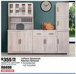 OK Furniture 3-Piece Savannah Kitchen Scheme offer