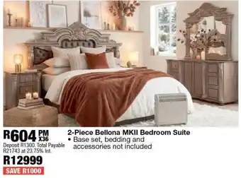 OK Furniture 2-Piece Bellona MKII Bedroom Suite offer