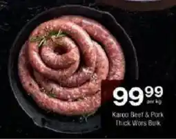 Checkers Hyper Karoo Beef & Pork Thick Wors Bulk offer