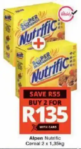 Checkers Hyper Alpen Nutrific Cereal offer