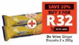 Checkers Hyper De Vries Ginger Biscuits offer