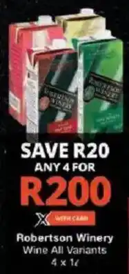 Checkers Hyper Robertson Winery Wine All Variants offer