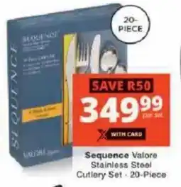 Checkers Hyper Sequence Valore Stainless Steel Cutlery Set offer
