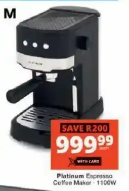 Checkers Hyper Platinum Espresso Coffee Maker offer