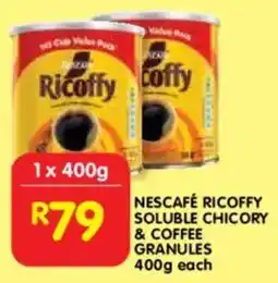 Shoprite Nescafé ricoffy soluble chicory & coffee granules offer