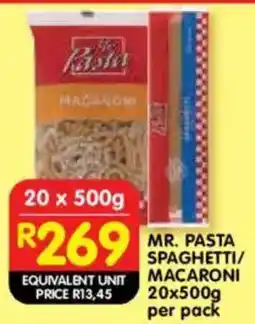 Shoprite Mr. pasta spaghetti/ macaroni offer