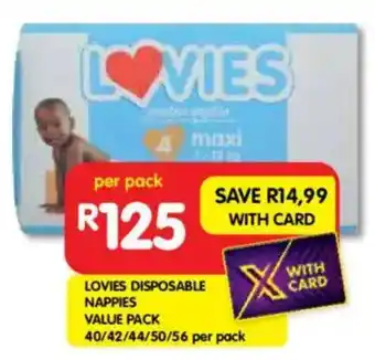 Shoprite Lovies disposable nappies value pack offer