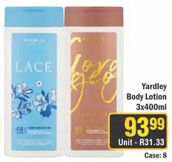 J&E Cash and Carry Yardley Body Lotion offer