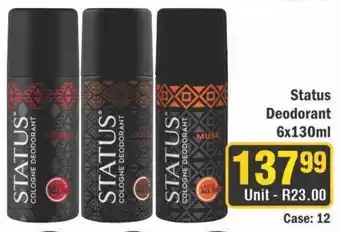 J&E Cash and Carry Status Deodorant offer