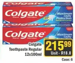 J&E Cash and Carry Colgate Toothpaste Regular offer