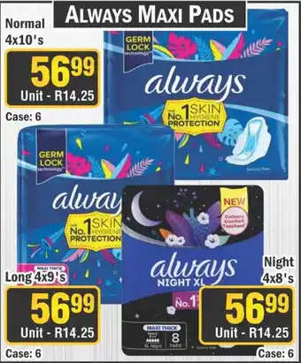 J&E Cash and Carry Always Maxi Pads offer