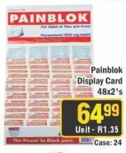 J&E Cash and Carry Painblok Display Card offer