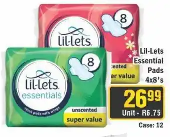 J&E Cash and Carry Lil-Lets Essential Pads offer