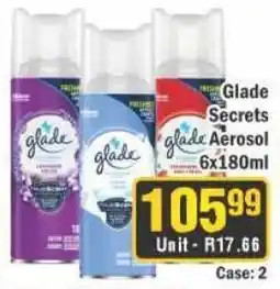 J&E Cash and Carry Glade Secrets Aerosol offer