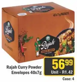 J&E Cash and Carry Rajah Curry Powder Envelopes offer