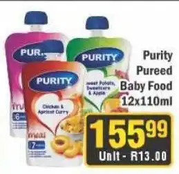 J&E Cash and Carry Purity Pureed Baby Food offer