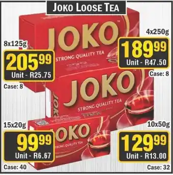 J&E Cash and Carry Joko loose tea offer