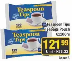 J&E Cash and Carry Teaspoon Tips Teabags Pouch offer