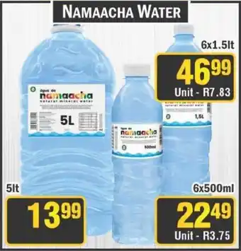 J&E Cash and Carry Namaacha Water offer