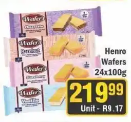 J&E Cash and Carry Henro Wafers offer