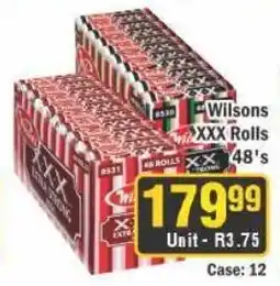 J&E Cash and Carry Wilsons XXX Rolls offer