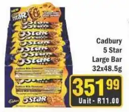 J&E Cash and Carry Cadbury 5 Star Large Bar offer