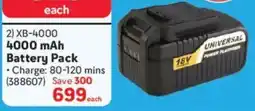 Makro Ryobi 4000 mAh Battery Pack offer